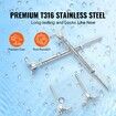 T316 Stainless Steel Adjustable Angle 3.2mm Cable Railing Kit/Hardware for Wood Post，Marine Grade for 3.2mmWire Rope,0-180-Degree Angle & Easy Installation, Silver (10 Pack)