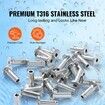 121 Pack T316 Stainless Steel Protector Sleeves for 3.2mm Wire Rope Cable Railing, DIY Balustrade T316 Marine Grade, Come with A Free Drill Bit, Silver