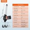 Linear Actuator 12V, 10 Inch Heavy Duty 1320lbs/6000N Linear Actuator, 0.19"/s Linear Motion Actuator with Mounting Bracket & IP44 Protection for Electric Door Industrial Machinery Vessels Cargo