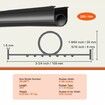 Garage Door Seals Bottom Rubber, U Shape +O Ring Combination Garage Door Bottom Weather Seal, 20ft Weatherproofing Garage Door Seal, 5/16 inch T-ends and 3 3/4 inch Width, for Doors, Black