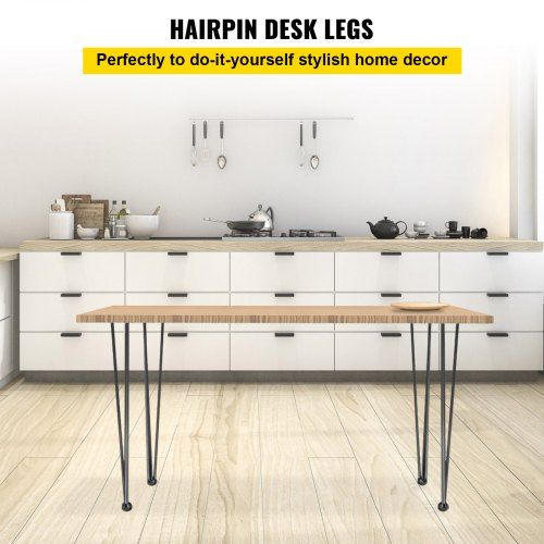 Hairpin Table Legs 16 inch, Set of 4 DIY Desk Table Legs 3 Rods Heavy Duty