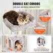 Cat Tree 183 cm Cat Tower with 2 Cat Condos Scratching Post Light Grey