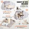 Cat Tree 183 cm Cat Tower with 2 Cat Condos Scratching Post Light Grey