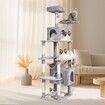 Cat Tree 183 cm Cat Tower with 2 Cat Condos Scratching Post Light Grey