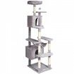 Cat Tree 183 cm Cat Tower with 2 Cat Condos Scratching Post Light Grey