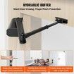 Door Closer, Automatic Door Closer Commercial or Residential Use for Door Weights 85 kg, Adjustable Size Hydraulic Buffer Door Closers Heavy Duty Cast Aluminum Body, Easy Install, Black