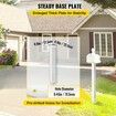 Mailbox Post, 43\" High Mailbox Stand, White Powder-Coated Mail Box Post Kit, Q235 Steel Post Stand Surface Mount Post for Sidewalk and Street Curbside, Universal Mail Post for Outdoor Mailbox