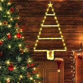 Christmas Decorations Lights LED Christmas Ladder Light Battery Power Christmas Outdoor Indoor Decor  Warm White