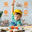 144Pcs Kids Tool Set with Electric Drill Toddler Tool Set,Pretend Play Construction Tool Kit for Boys Girls Ages 4+ Years Old Birthday Christmas Gfit