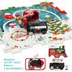 15Pcs Puzzle Racer Train Set Toys, Christmas Toy-Theme Puzzle Track Play Set with a Christmas Train