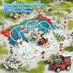 15Pcs Puzzle Racer Train Set Toys, Christmas Toy-Theme Puzzle Track Play Set with a Christmas Train