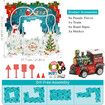 15Pcs Puzzle Racer Train Set Toys, Christmas Toy-Theme Puzzle Track Play Set with a Christmas Train