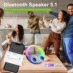 Bluetooth Speaker with Wireless Charger,Sunrise Simulation Wake Up Night Light for Bedroom Adjustable LED RGB Mode(Grey)