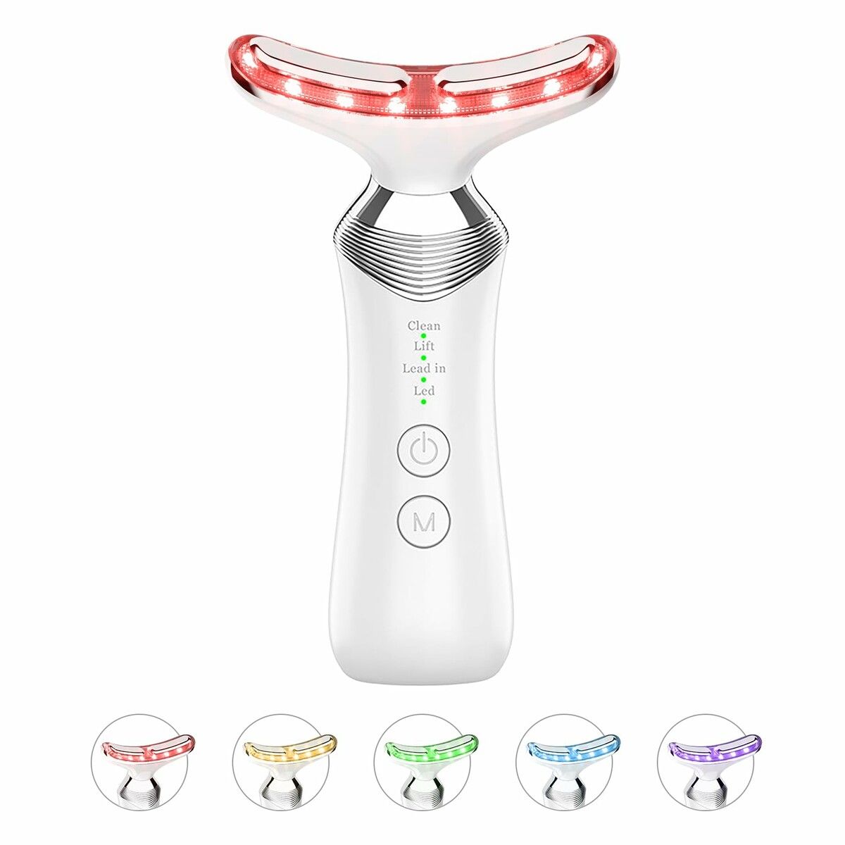 EMS Light Lifting LED Neck Massager Skin Care Electronic Essence Penetration Microcurrent Conduction Warming Lifting Pulse Induction