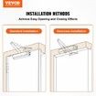 Door Closer, Automatic Door Closer Commercial or Residential Use for Door Weights 150 kg, Adjustable Size Hydraulic Buffer Door Closers Heavy Duty Cast Aluminum Body, Easy Install, Black