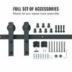8FT Sliding Barn Door Hardware Closet Track Kit for Single Door I Hanger