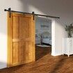 8FT Sliding Barn Door Hardware Closet Track Kit for Single Door I Hanger