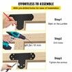 Black T Mending Plate T-shape 8 PCs 6" Flat Connector Post to Beam Bracket