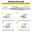Drawer Slides with Lock, 1 Pair 36 inch, Heavy-Duty Industrial Steel up to 500 lbs Capacity, 3-Fold Full Extension, Ball Bearing Lock-in & Lock-Out, Side Mount