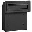 Through The Door Key Drop Box, Heavy Duty Steel Through the Door Mailbox with 12" Combination Lock, Mail Drop Box, Black