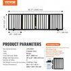 Free Standing Dog Gate 24x80.3 inch Freestanding Pet Gate Foldable Brown