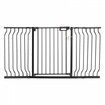 Baby Gate, 749-1468 mm Extra Wide, 762 mm High, Dog Gate for Stairs Doorways and House, Easy Step Walk Thru Auto Close Child Gate Pet Security Gate with Pressure Mount and Wall Mount Kit, Black