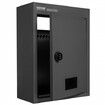 Through The Wall Drop Box, Heavy Duty Steel Through the Wall Mailbox with 2.8-7.9" 13" Combination Lock, 12.5x6.3x16.9" Mail Drop Box, Black