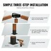 Pergola Bracket Kit 101x101mm, 2pcs 4-Way Heavy Duty Corner Bracket Woodworks DIY Post Base Kit, Easy Installation Wooden Beams for Gazebos, Patio Pergolas, Log Cabin Outdoor Pergola Hardware