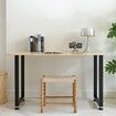 711.2MM Adjustable Furniture Legs, Square Reinforced Steel Office Table legs Set of 2 for DIY, Max Load 453.6KG Heavy Duty Desk Legs, Quick Instalation & Rich Accessories Legs Black