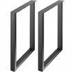 711.2MM Adjustable Furniture Legs, Square Reinforced Steel Office Table legs Set of 2 for DIY, Max Load 453.6KG Heavy Duty Desk Legs, Quick Instalation & Rich Accessories Legs Black