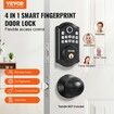 Fingerprint Door Lock, Keyless Entry Door Lock with Fingerprint/Keypad Code/Key, Auto Lock, Anti-Peeking Password, IP 63 Rating for Front Door, Electronic Keypad Deadbolt with 300 Users