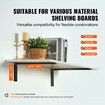 Shelf Bracket, 41 x 15.5 cm 4 Pcs, Heavy Duty Floating Shelf Brackets, Brackets for Shelves, 10mm Thick Matte Black L Shelf Bracket,Steel Shelving Brackets with 72.6 kg Load Capacity