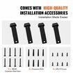 Shelf Bracket, 41 x 15.5 cm 4 Pcs, Heavy Duty Floating Shelf Brackets, Brackets for Shelves, 10mm Thick Matte Black L Shelf Bracket,Steel Shelving Brackets with 72.6 kg Load Capacity