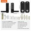 Mechanical Keyless Entry Door Lock 14 Digit Keypad and Handle Embedded