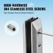 Glass Clamp, 10 PCS Square Glass Railing Bracket for 0.31 "-0.47 " Tempered Glass, 304 Stainless Steel Glass Mounting Clamp, 0.12鈥?Thick Glass Shelf Bracket for Balcony, Garden, Stair, Silver