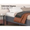 ALFORDSON Bed Frame King Size Mattress Base Foundation Grey Fabric BASIM