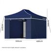 ALFORDSON Gazebo 3x4.5 Pop Up Marquee Navy