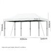 ALFORDSON Gazebo 3x6 Pop Up Tent Wedding Canopy White