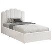 ALFORDSON Bed Frame Single Size Gas Lift Storage Base Wooden Boucle MILTON
