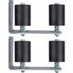 Gate Roller Guide Gate Roller w/90掳 Bracket 3鈥?Black Nylon Roller-2Pack
