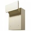 Through The Wall Drop Box, Heavy Duty Steel Through the Wall Mailbox with 2.8-7.9" 13" Combination Lock, 12.5x6.3x16.9" Mail Drop Box, Beige