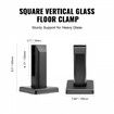 Glass Clamp, 4 PCS Square Glass Railing Bracket for 0.31 "-0.47 " Tempered Glass, 304 Stainless Steel Glass Mounting Clamp, 0.12鈥?Thick Glass Shelf Bracket for Balcony, Garden, Deck, Stair