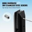 Glass Clamp, 4 PCS Square Glass Railing Bracket for 0.31 "-0.47 " Tempered Glass, 304 Stainless Steel Glass Mounting Clamp, 0.12鈥?Thick Glass Shelf Bracket for Balcony, Garden, Deck, Stair