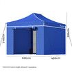 ALFORDSON Gazebo 3x4.5 Pop Up Marquee Blue