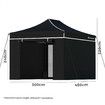 ALFORDSON Gazebo 3x4.5 Pop Up Marquee Black