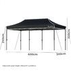 ALFORDSON Gazebo 3x6 Pop Up Tent Wedding Canopy Black