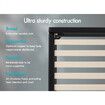 ALFORDSON Bed Frame Single Size Gas Lift Storage Base Wooden Black MILTON
