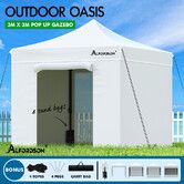 ALFORDSON Gazebo 3x3 Pop Up Marquee White