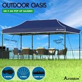 ALFORDSON Gazebo 3x6 Pop Up Tent Wedding Canopy Navy