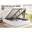 ALFORDSON Bed Frame Double Size Gas Lift Storage Base Wooden Boucle MILTON